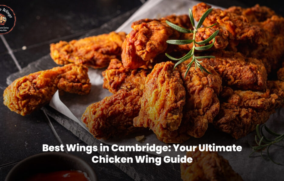 Delicious and crispy chicken wings served in Cambridge, perfect for any occasion.