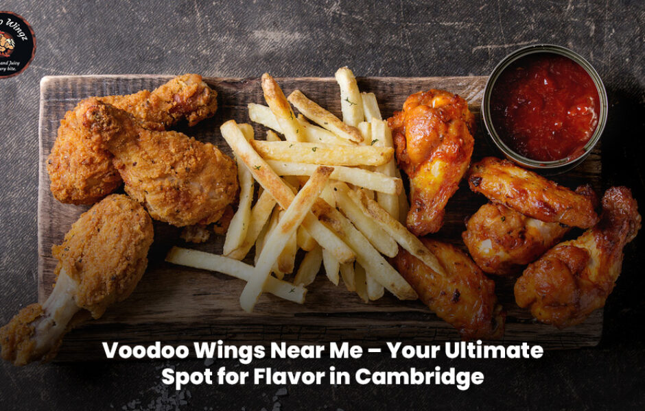 Juicy crispy Voodoo Wings served fresh in Cambridge, available 24/7 for dine-in, takeout, and delivery.