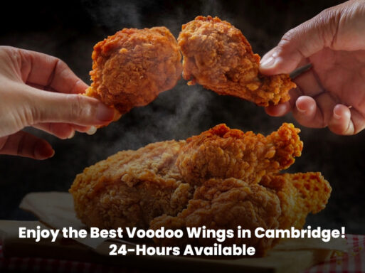 Plate of hot and crispy Voodoo Wings in Cambridge