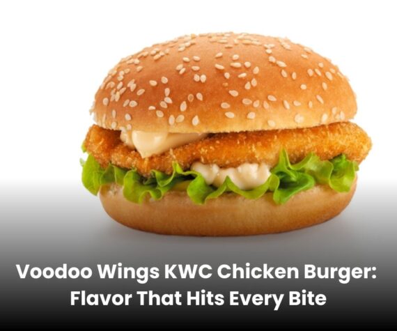 Voodoo Wings KWC chicken burger with fresh lettuce and tomato