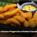 Crispy chicken fingers served fresh for a classic Canadian meal.