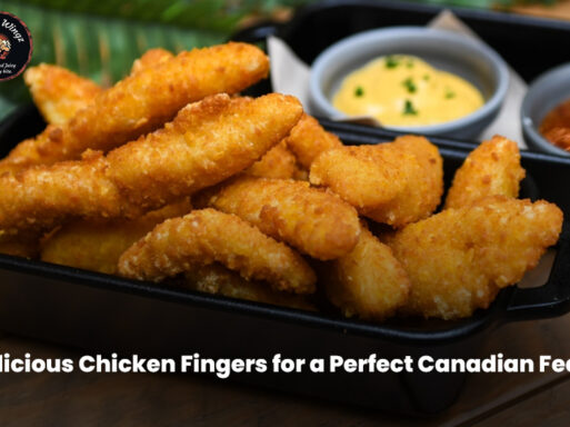 Crispy chicken fingers served fresh for a classic Canadian meal.