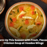 Fresh hot chicken soup served at Voodoo Wingz